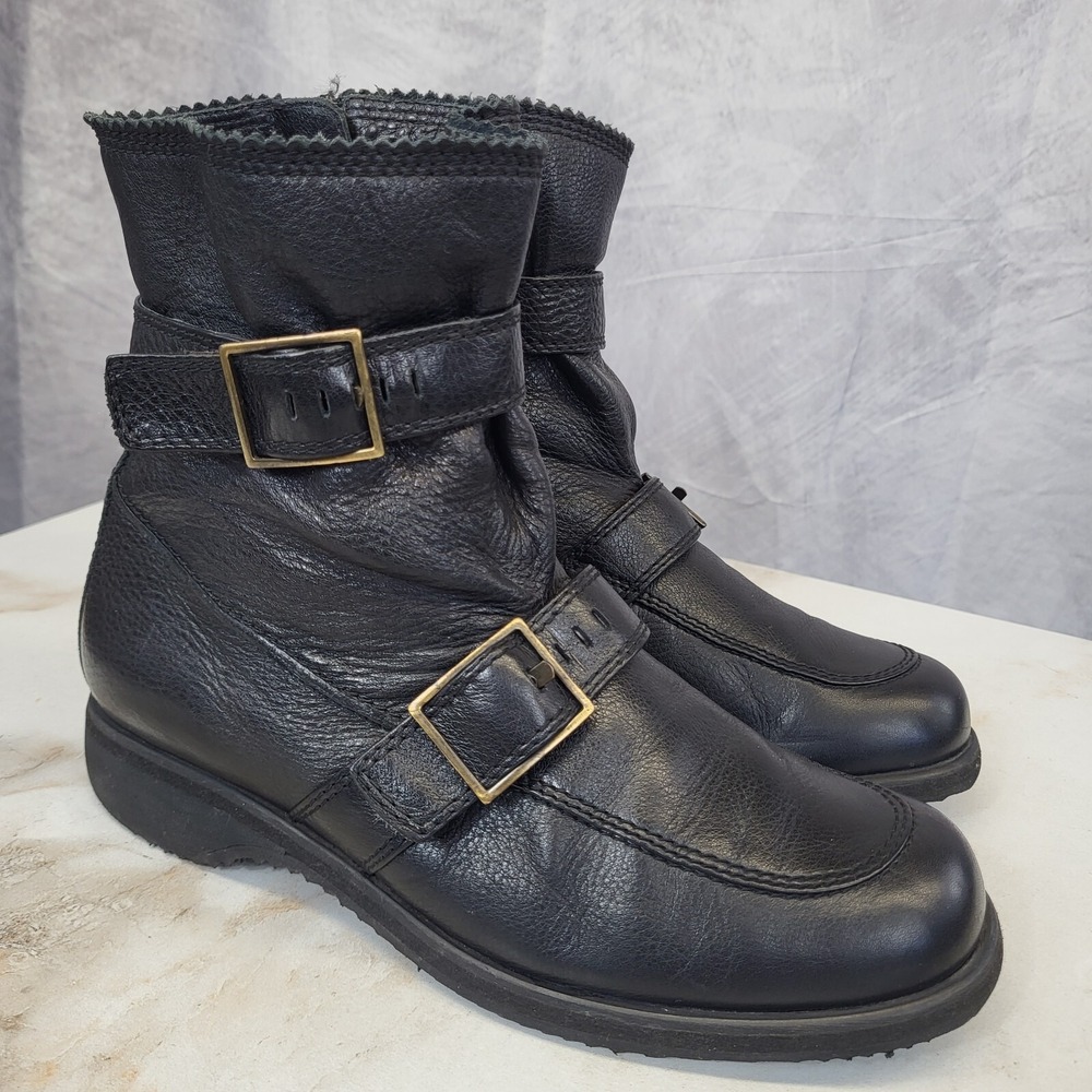 VABENE Schritt Dual Ankle Strap Engineer Style Biker Moto Boots Women's 38